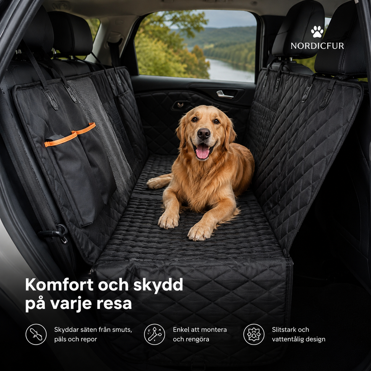 Hundbädd för bilen